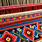 ** "Traditional Turkish carpet weaving: intricate patterns, vibrant colors, close-up detail on the loom."

**